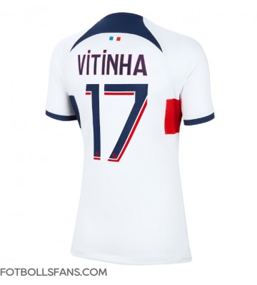 Paris Saint-Germain Vitinha Ferreira #17 Replika Bortatröja Damer 2023-24 Kortärmad